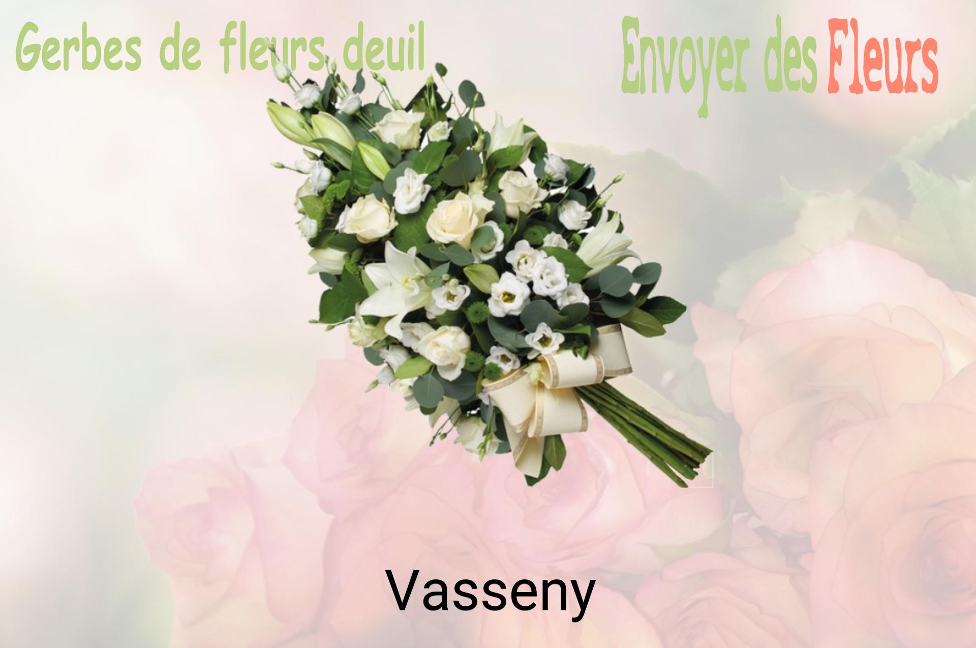 Gerbe de fleurs de deuil livrée à Vasseny